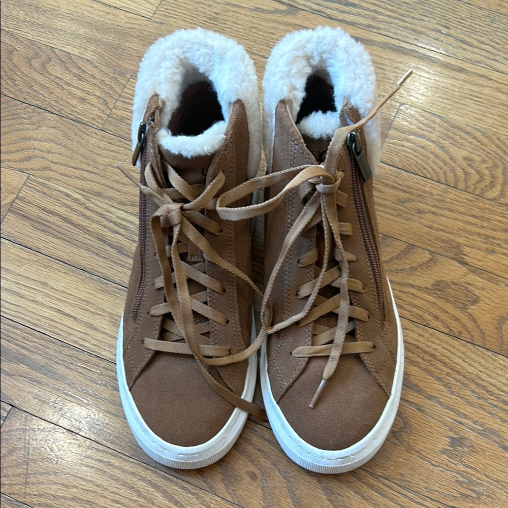 Ugg brown high top sneakers